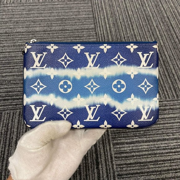 Louis Vuitton Escale Double Zip Pochette Bleu - Picture 3 of 6